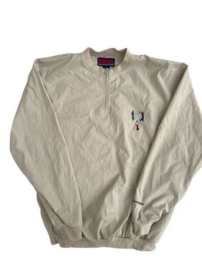 Vintage Cream Half-Zip Pullover with Golf Embroidery Pivot Rules